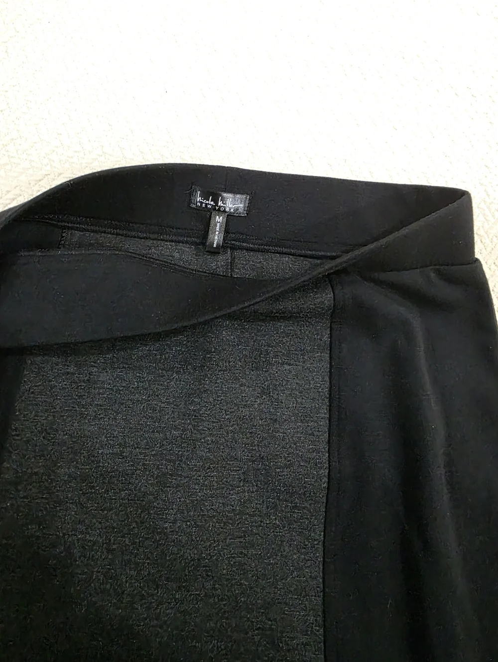 Nicole Miller Colorblock Pencil Skirt - Black & Grey Size Medium Classic Office